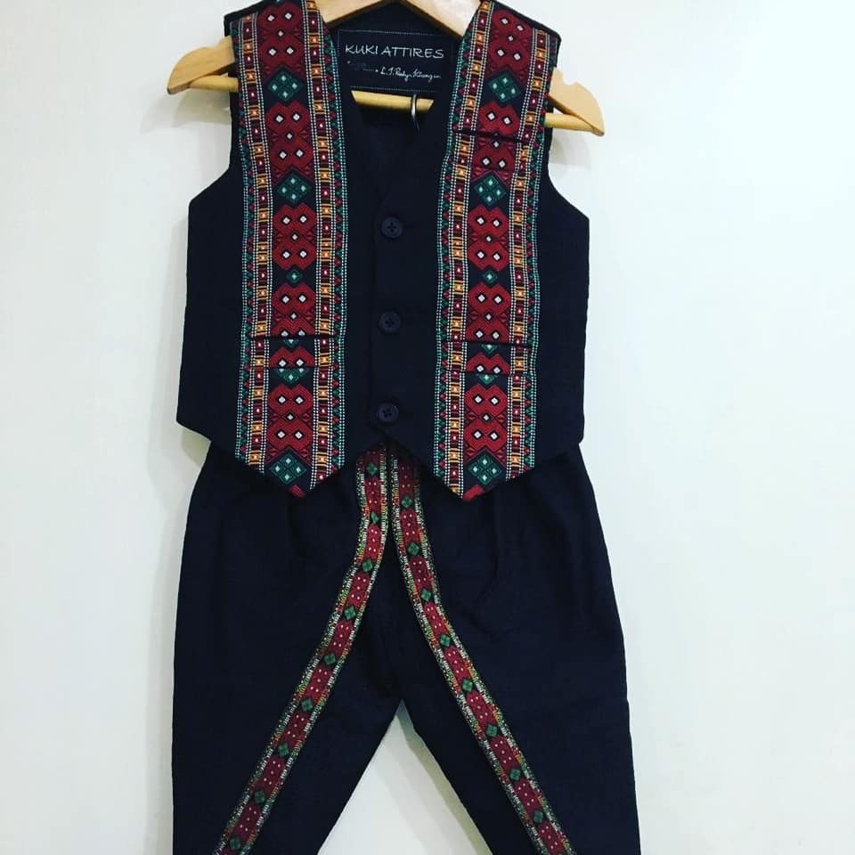 Kids Saipikhup V-Neck Waist Coat Set