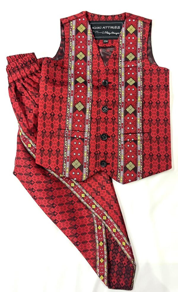 Kids Saipikhup V-Neck Waist Coat Set